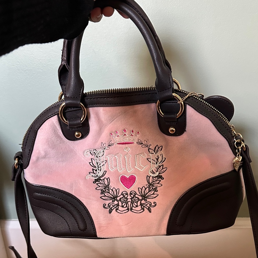 Juicy Couture Pink and Dark Brown Satchel
